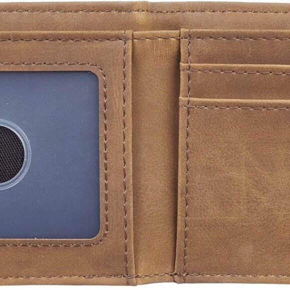 Slim Wallet for Men Minimalist Leather ID Window Front Pocket Bifold Wallet - Picture 4 of 7